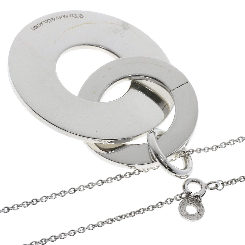 Tiffany Co Double Circle Necklace Silver
